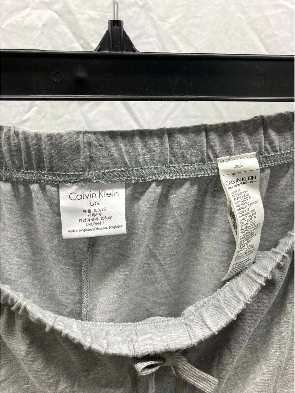 NEW Calvin Klein Women's Heather Gray Jogger Pajama Pants Large